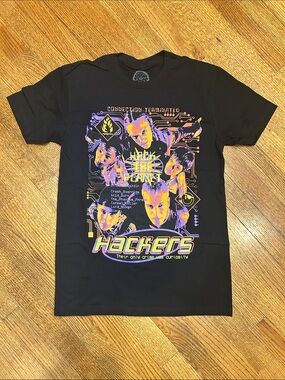 “Hackers” (1995) Unisex Studiohouse Designs Black Graphic Tee - Small, NWOT